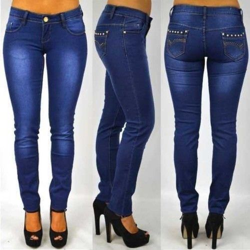 Ladies Skinny Shiny Fit Jeans