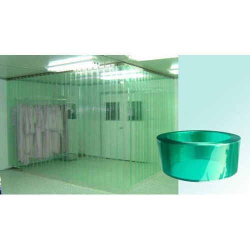 Anti Static PVC Strip Curtains - 2-3 mm Thickness, Transparent Green Color | Moisture Proof, Ideal for Cold Storage Applications