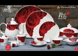 Rose Flower Printed Tea Set