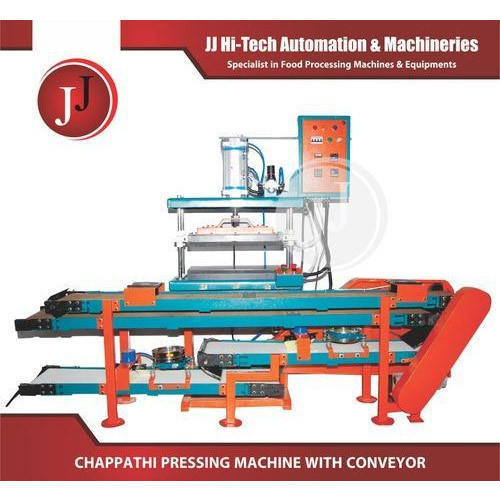 High Efficiency Chapati Pressing Machine With Conveyor With Min. 0.3 Mm Adjustable Thickness