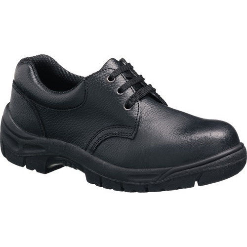 Men Black Leather Safety Shoes