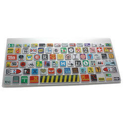 Grey & Silver Decorating Laptop/Computers Keyboard Sticker