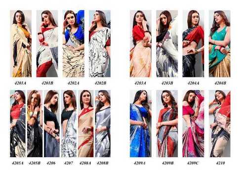 Designer Party Wear Crepe Sarees