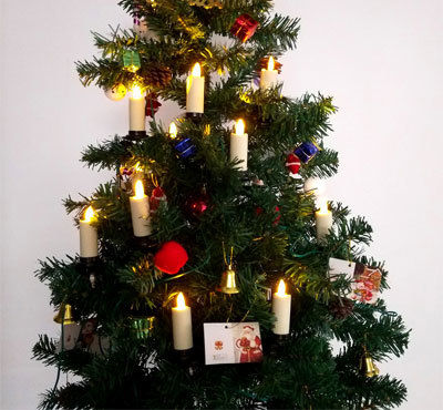 Christmas Tree Realistic Flickering Flameless Candle