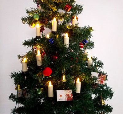 Customized Christmas Tree Realistic Flickering Flameless Candle