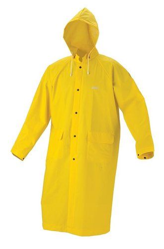 Rain Coat Yellow Color Plastic Raincoat