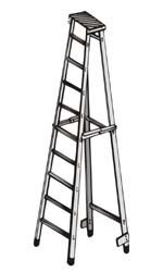 Pure Aluminium Folding Ladder