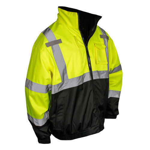 Industrial Reflective Safety Jackets - Polyester, Cotton Polyester, Nylon | Full Sleeves, Any Color, Medium to XL Sizes, Ideal for Mining and Traffic Control