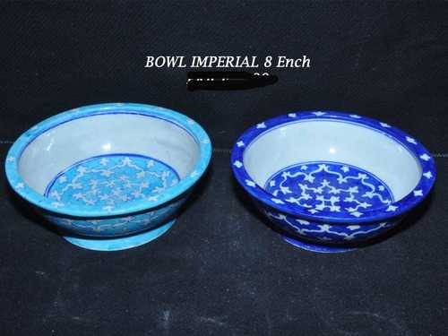 Ceramic Blue Pottery 8 Inch Bowl Imperial