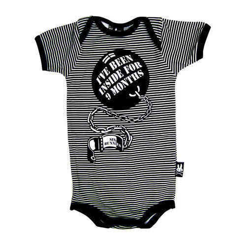 Black And White Short Sleeve Baby Cotton Romper