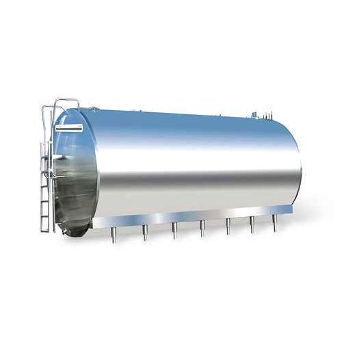 Silver Stainless Steel Storage Horizontal Tank