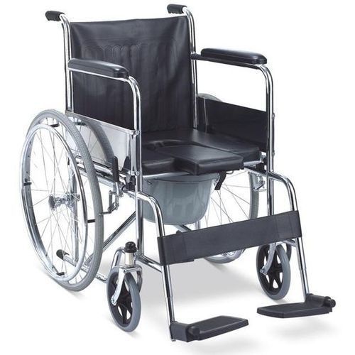Wheelchair Commode With Detachable Armrests And Footrests