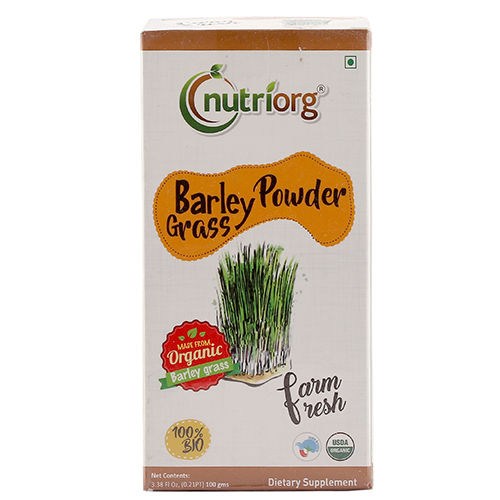 Nutriorg Certified Organic Barley Grass Powder 100Gms