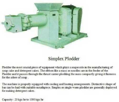 Simplex Plodder For Soap Application: Industrial