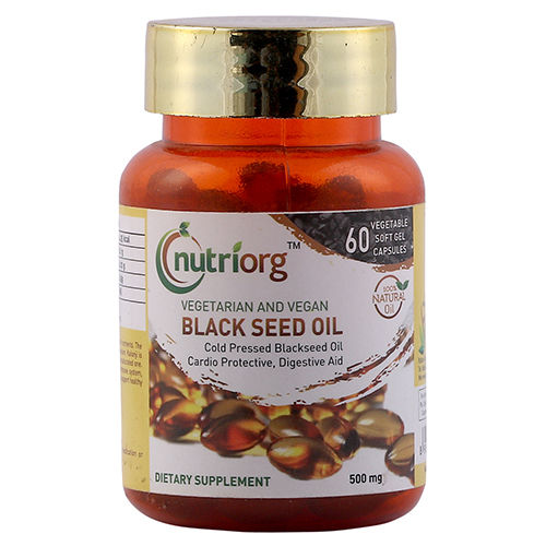 Nutriorg Black Seed Capsule Made From Extra Virgin Cold Pressed Oil 60 Capsules Of 500Mg