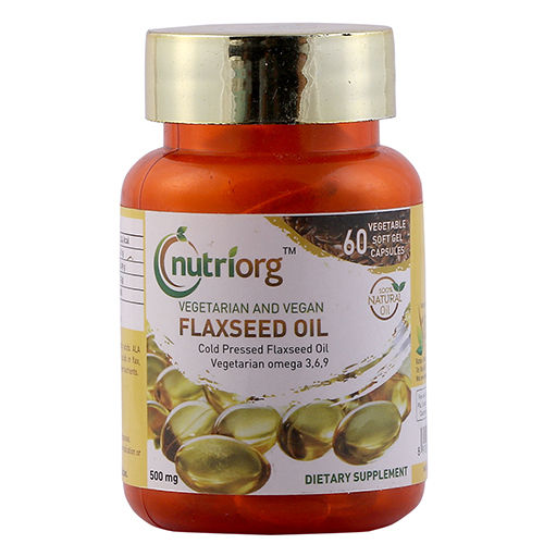 Nutriorg Flaxseed Oil 60 Capsules 500mg