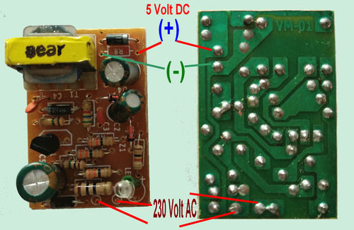 230 Volt AC to 5 Volt DC Circuit Board