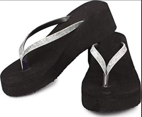 Black Color Gola Heel Slipper