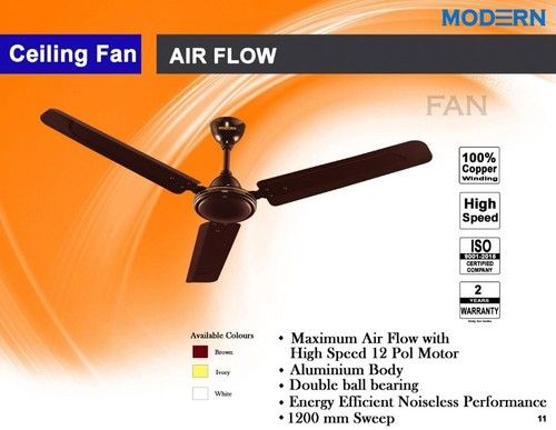 Modern Ceiling Fan (Air Flow) Blade Diameter: 1200 Millimeter (Mm)