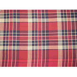 Red Color Cotton Handloom Fabric