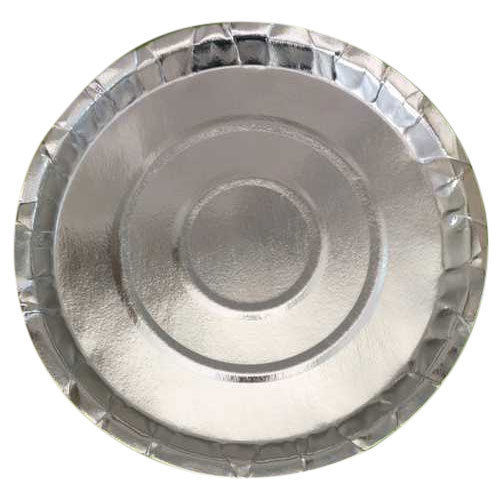 Silver Coated Paper Thali