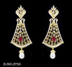 Traditional Ruby Pearl Earrings