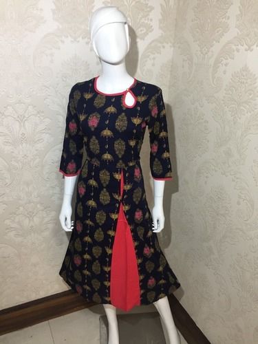 Half Sleeve Designer Kurti