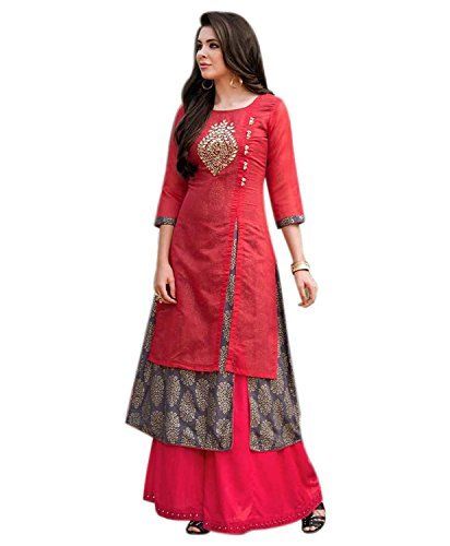 Red Color Designer Ladies Kurtis