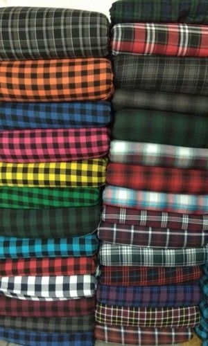 Twill Checks Cotton Fabric