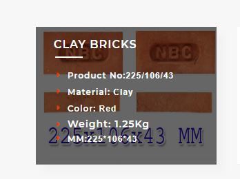 1.25 Kg Red Clay Brick