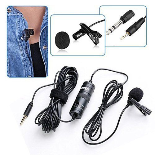 Black Boya By M1 Omnidirectional Condenser Lapel Microphone