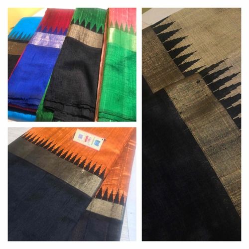 Blue Dupion Raw Silk Sarees