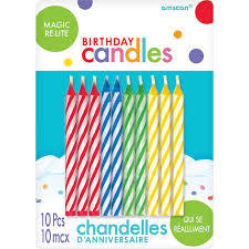 Color Birthday Cake Candles