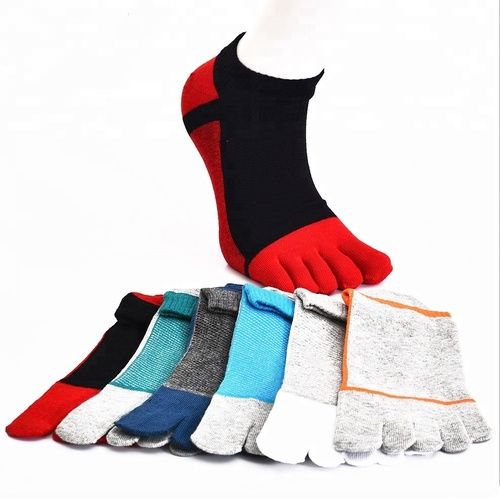 Men Toe 5 Finger Cotton Socks