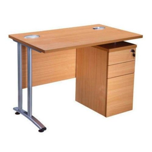 Eco-Friendly Brown Wooden Office Tables