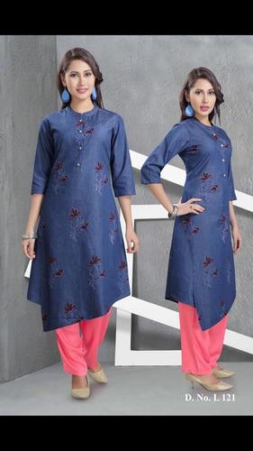 Cotton And Denim Kurtis