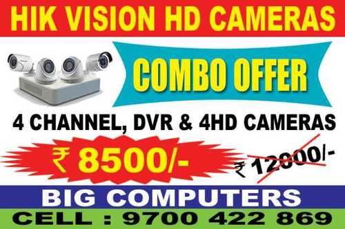 Hikvision 4 Ch DVR HD Cameras