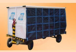 Close Baggage Trolley with Curtain