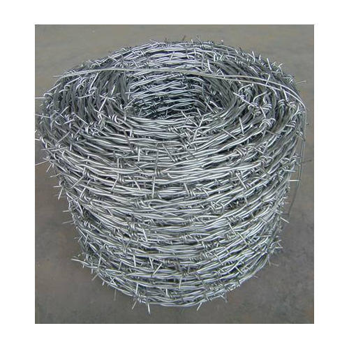 Galvanized Iron Barbed Wire - 2 x 2 mm Size, Silver Color, 14 x 14 Wire Gauge | Durable Iron Wire Mesh for Enhanced Security