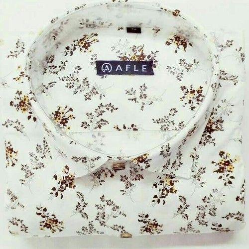 Cotton Mens Printed Party Wear Shirt