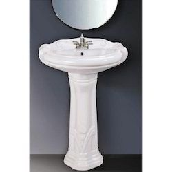 White Plain Pedestal Wash Basin