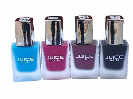Buy Juice Cosmetics Nail Enamel Combo - 16 (Liquid Silver - 04 | Charm Pink  - 12 | Tickle Me Pink - 15 | Sweet Orange - 24 | Charcoal Star - 91) Online  at Best Price | Cossouq