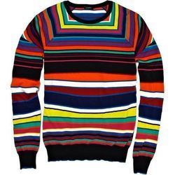 Multicoloured Striped Men Sweater