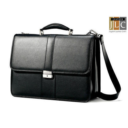 Black Pure Leather Office Bags