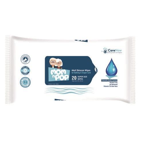 White Adult Skincare Wipes