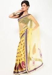 Half Net And Half Georgette Sarees