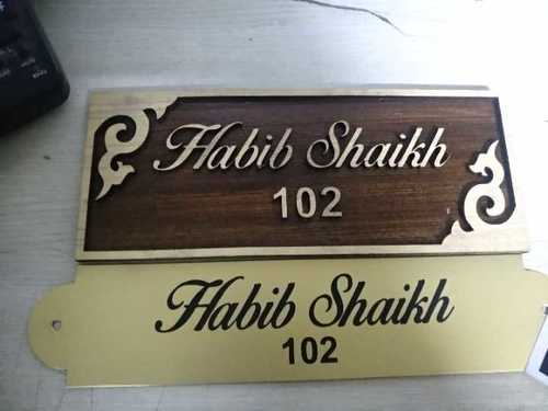 Leaser Cutting Name Plates Size: Customized