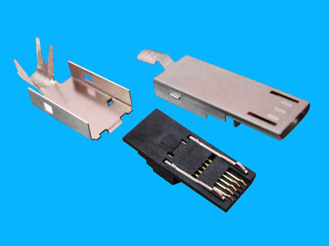 Silver Micro Usb Connectors Male Solder