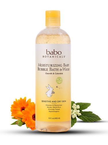 Babo Botanicals Moisturizing Baby Bubble Bath and Wash - Oatmilk and Calendula
