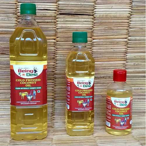 Cold Pressed Coconut Oil Extracted By Wooden Or Stone Ghani